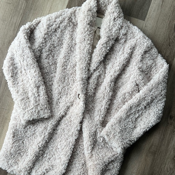 Aritzia Wilfred Free Teddy Coat Sherpa Tan Cream size Small - Picture 8 of 13